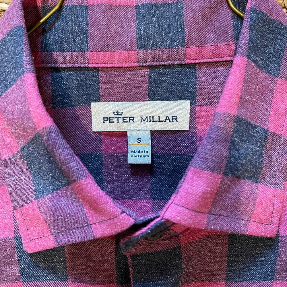 Peter Millar Performance Flannel Dress Shirt Plaid